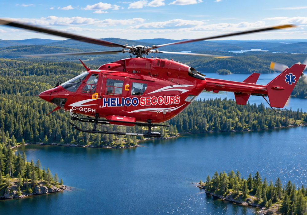 Helico Secours Uses New Twin-Engine BK-117 Air Ambulance Helicopter